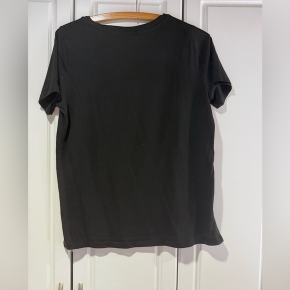 Michael Kors Black Tee with White MK Logo - Picture 3 of 8